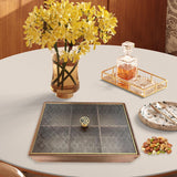 Maxbell Divided Serving Box Versatile Serving Tray for Cookies Desserts Dried Fruits Rectangle