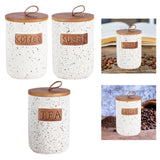 Maxbell Ceramic Storage Canister Portable Seal Jar with Top Handle Storage Container coffee