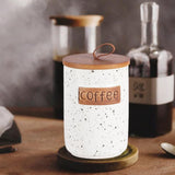 Maxbell Ceramic Storage Canister Portable Seal Jar with Top Handle Storage Container coffee