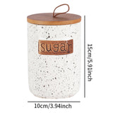 Maxbell Ceramic Storage Canister Portable Seal Jar with Top Handle Storage Container sugar