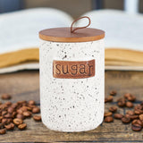 Maxbell Ceramic Storage Canister Portable Seal Jar with Top Handle Storage Container sugar