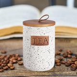 Maxbell Ceramic Storage Canister Portable Seal Jar with Top Handle Storage Container tea