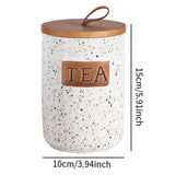 Maxbell Ceramic Storage Canister Portable Seal Jar with Top Handle Storage Container tea