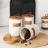 Maxbell Ceramic Storage Canister Portable Seal Jar with Top Handle Storage Container tea