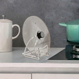 Maxbell Stand Rustproof Pot Lid Rack for Cutting Board Restaurant Kitchen Countertop Tabletop Rack