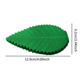 Maxbell 200x Artificial Leaf Sushi Plate Decor Dish Mat Sushi Dish Platter Ornaments Dark Green