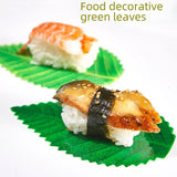 Maxbell 200x Artificial Leaf Sushi Plate Decor Dish Mat Sushi Dish Platter Ornaments Light Green