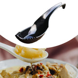 Maxbell Ramen Noodle Soup Spoon with Fork Tableware for Dumpling Wonton Rice Noodles Black