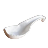 Maxbell Ramen Noodle Soup Spoon with Fork Tableware for Dumpling Wonton Rice Noodles White