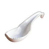 Maxbell Ramen Noodle Soup Spoon with Fork Tableware for Dumpling Wonton Rice Noodles White