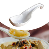 Maxbell Ramen Noodle Soup Spoon with Fork Tableware for Dumpling Wonton Rice Noodles White