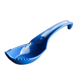 Maxbell Ramen Noodle Soup Spoon with Fork Tableware for Dumpling Wonton Rice Noodles Blue