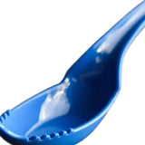 Maxbell Ramen Noodle Soup Spoon with Fork Tableware for Dumpling Wonton Rice Noodles Blue