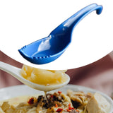 Maxbell Ramen Noodle Soup Spoon with Fork Tableware for Dumpling Wonton Rice Noodles Blue
