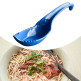 Maxbell Ramen Noodle Soup Spoon with Fork Tableware for Dumpling Wonton Rice Noodles Blue