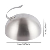 Maxbell Burger Cover Heavy Duty Cheese Melting Dome for Patties Teppanyaki Hamburger 24cm