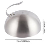 Maxbell Burger Cover Heavy Duty Cheese Melting Dome for Patties Teppanyaki Hamburger 26cm