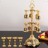Maxbell Goblet with Stand Holder Set Tabletop Stemware Rack for Home Party Christmas