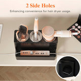 Maxbell Hair Brush Storage Stand Hair Tool Organizer for Curling Iron Kitchen Vanity Black