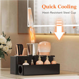 Maxbell Hair Brush Storage Stand Hair Tool Organizer for Curling Iron Kitchen Vanity Black