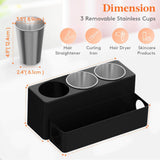 Maxbell Hair Brush Storage Stand Hair Tool Organizer for Curling Iron Kitchen Vanity Black