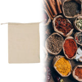 Maxbell Spice Bag Portable with Drawstring Empty Drawstring Bag for Nut Pepper Beans M