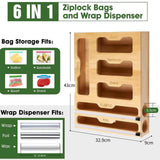 Maxbell Bag Storage Organizer Kitchen Cling Film Holder for Cabinet Bathroom Kitchen