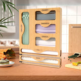 Maxbell Bag Storage Organizer Kitchen Cling Film Holder for Cabinet Bathroom Kitchen