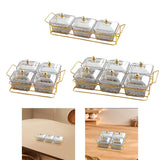 Maxbell Divided Serving Dishes Dried Fruit Tray with Lid for Candy Appetizer Cookies 3 Grids