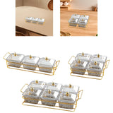 Maxbell Divided Serving Dishes Dried Fruit Tray with Lid for Candy Appetizer Cookies 3 Grids