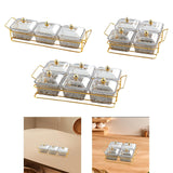 Maxbell Divided Serving Dishes Dried Fruit Tray with Lid for Candy Appetizer Cookies 3 Grids