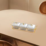 Maxbell Divided Serving Dishes Dried Fruit Tray with Lid for Candy Appetizer Cookies 3 Grids
