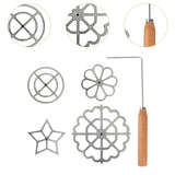 Maxbell 5Pcs Rosette Iron Set Cookies Maker Cooking Easy to Use Rosettes Timbale Set