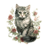 Maxbell Toilet Sticker Cat Pattern Cute Toilet Seat Cover Decal for Restroom Bedroom