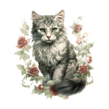 Maxbell Toilet Sticker Cat Pattern Cute Toilet Seat Cover Decal for Restroom Bedroom