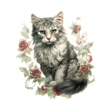 Maxbell Toilet Sticker Cat Pattern Cute Toilet Seat Cover Decal for Restroom Bedroom