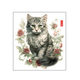 Maxbell Toilet Sticker Cat Pattern Cute Toilet Seat Cover Decal for Restroom Bedroom