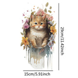 Maxbell Toilet Seat Lid Sticker Cat Pattern Cute Wall Decal for Washroom WC Restroom