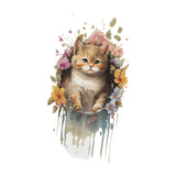 Maxbell Toilet Seat Lid Sticker Cat Pattern Cute Wall Decal for Washroom WC Restroom