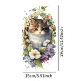 Maxbell Toilet Sticker Cat Shape Cartoon Wall Sticker for Lavatory Restroom Washroom