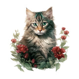 Maxbell Toilet Sticker Cat Shape Cute Wall Decal for Shopping Mall Lavatory Washroom
