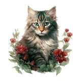 Maxbell Toilet Sticker Cat Shape Cute Wall Decal for Shopping Mall Lavatory Washroom