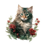 Maxbell Toilet Sticker Cat Shape Cute Wall Decal for Shopping Mall Lavatory Washroom