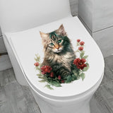 Maxbell Toilet Sticker Cat Shape Cute Wall Decal for Shopping Mall Lavatory Washroom