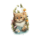 Maxbell Toilet Sticker Cat Shape Cartoon Toilet Lid Decal for Lavatory Washroom Home