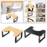 Maxbell Toilet Potty Stool Foldable Compact Multifunctional for Elders Travel Adults Wood