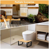 Maxbell Toilet Potty Stool Foldable Compact Multifunctional for Elders Travel Adults Wood