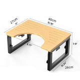 Maxbell Toilet Potty Stool Foldable Compact Multifunctional for Elders Travel Adults Wood