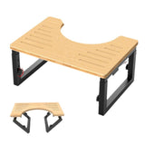Maxbell Toilet Potty Stool Foldable Compact Multifunctional for Elders Travel Adults Wood
