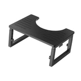 Maxbell Toilet Potty Stool Foldable Compact Multifunctional for Elders Travel Adults Black